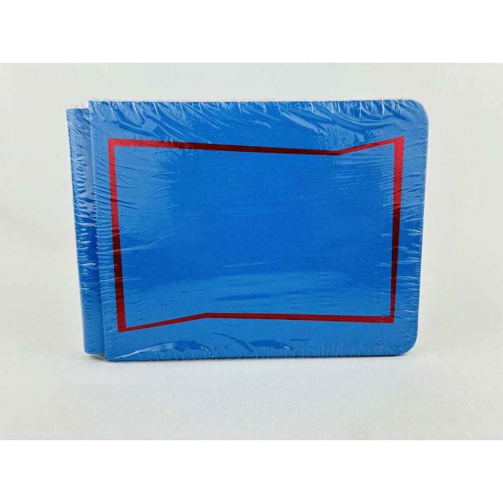 Creative Memories Scrapbook Strap Hinge Album 5x7 Jazzy Blue Foil with 10 Pages